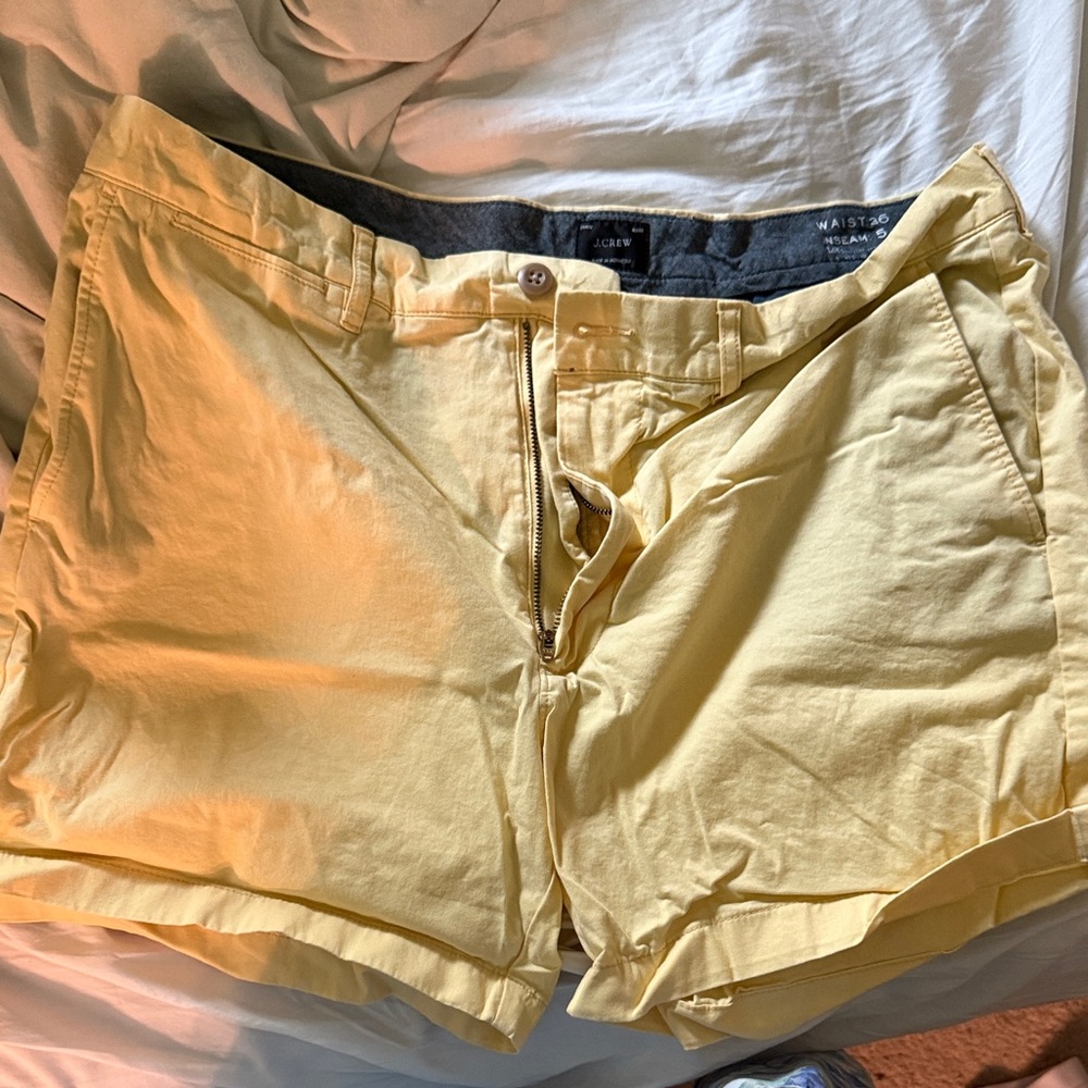 J. Crew men’s Yellow Shorts size 36 NWT